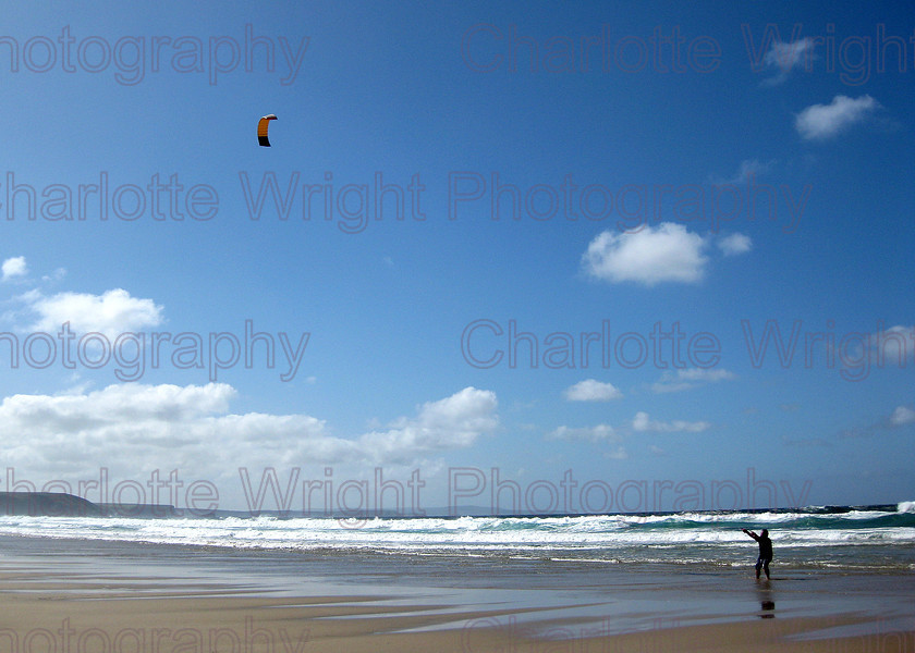 IMG 2005 
 Kite flying on Chapel Porth beach in Cornwall.The wind finally picked up! Photographed by myself, Charlotte Wright Photography 
 Keywords: kite, beach, sea, sand, waves, cornwall, chapel porth, United Kingdom, photography
